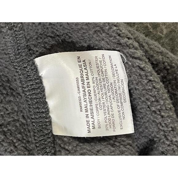 Nike Men's Dark Grey Hoodie with Neon Yellow/ Green Swoosh Logo - Size Large - Picture 5 of 7